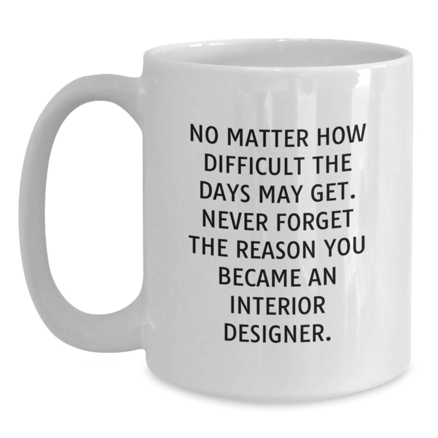 Funny Christmas Unique Gifts for Interior Designers, White Coffee Mugs with Inspirational Quote, Gifts from Friends for Interior Designer - Main