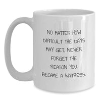Load image into Gallery viewer, Funny Waitress White Coffee Mug, Gifts from Men to Women, Perfect for Female Coworkers, Unique Christmas Unique Gifts - Main
