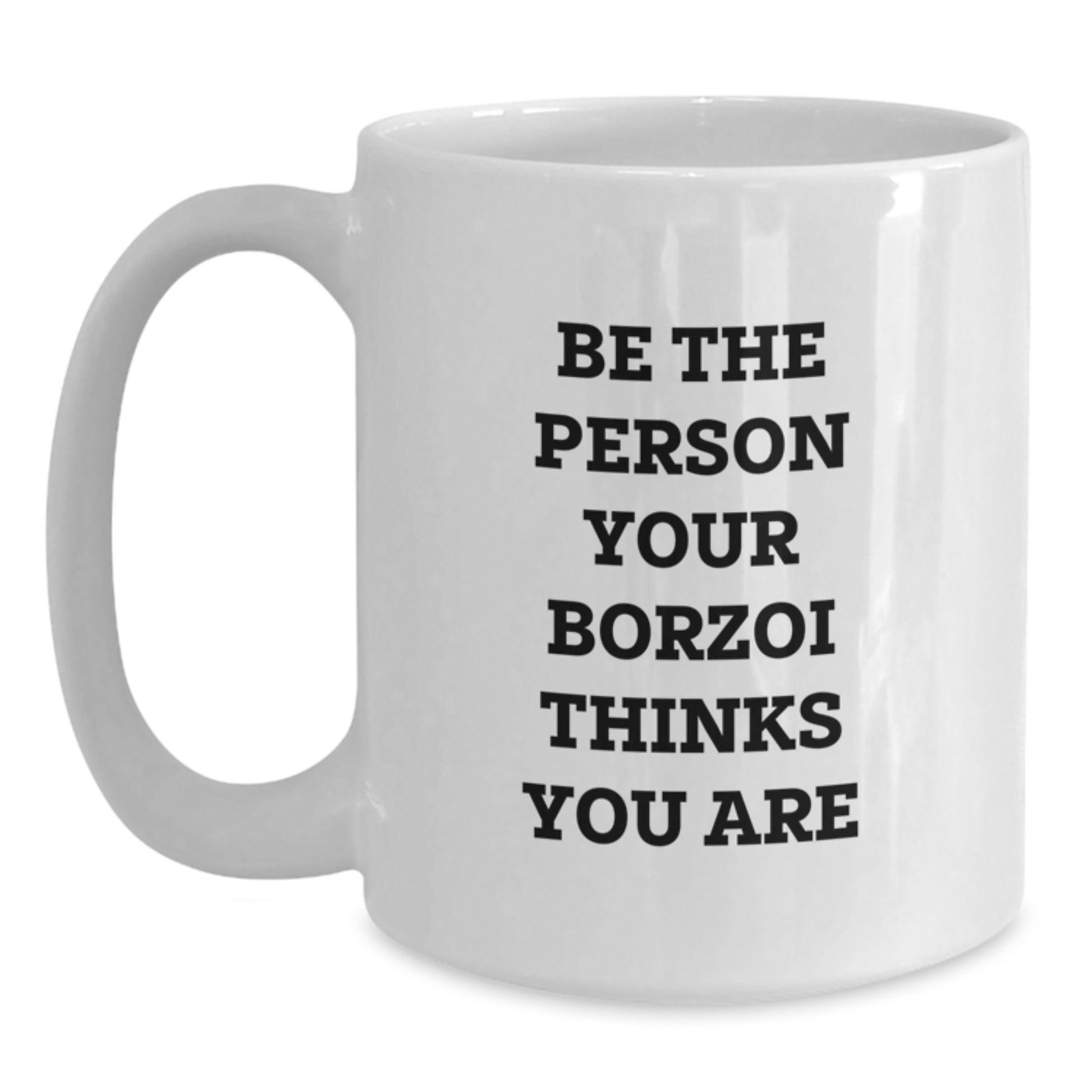 Borzoi Dog Lover Funny White Coffee Mug Gift for Men Women Friends from Family - Main