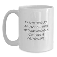 Load image into Gallery viewer, Funny Flat Coated Retriever Dog White Coffee Mug Gifts from Men, Women, Friends, Coworkers, Family for Birthday - Main
