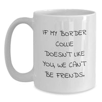 Load image into Gallery viewer, Funny Border Collie Dog Lovers Gifts, Birthday Unique Gifts from Friends to Family, White Coffee Mug, &#39;If My Border Collie Doesn&#39;t Like You, We Can&#39;t Be Friends.&#39; - Main
