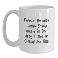 Load image into Gallery viewer, Farmer White Coffee Mug Gifts from Men to Farmer Friends for Graduation Unique Gifts - Main
