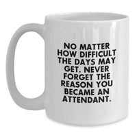 Load image into Gallery viewer, Funny Inspirational Quote Gifts from Men to Attendant White Coffee Mug for Christmas - Main
