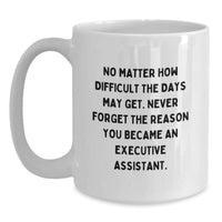 Load image into Gallery viewer, Funny Executive Assistant Gifts, White Coffee Mug, Inspirational Quote, Birthday Unique Gifts from Friends, Gifts for Executive Assistant - Main
