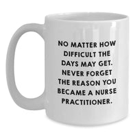 Load image into Gallery viewer, Inspiring Nurse Practitioner Gifts from Friends - 11oz/15oz White Ceramic Mugs, Funny Quote - Gifts for Nurse Practitioners, Birthday Unique Presents - Main
