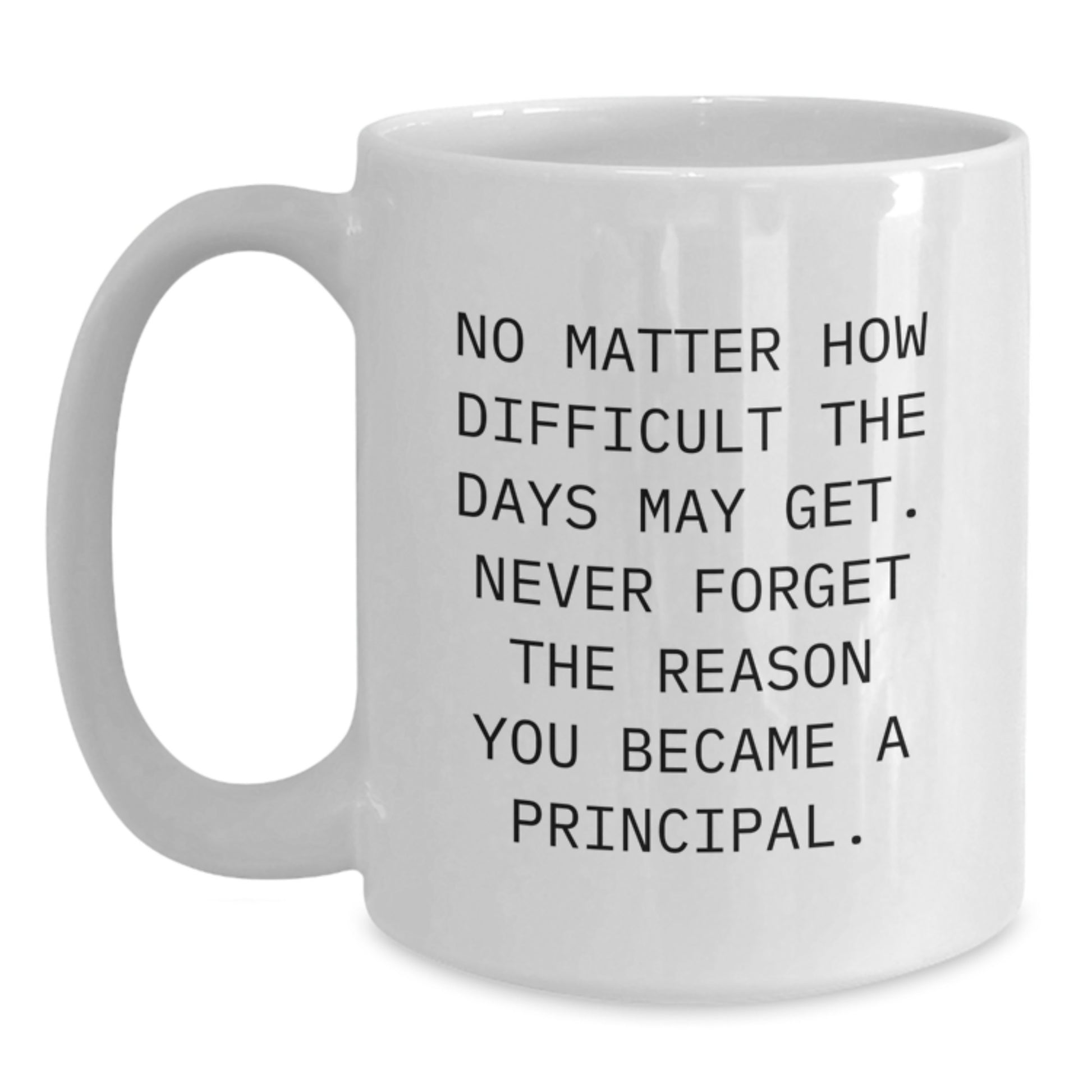 Funny Principal White Coffee Mug Gifts for Principal - Unique Christmas Unique Gifts from Friends and Family - White 11oz/15oz Ceramic Mug - Main