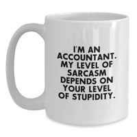 Load image into Gallery viewer, Funny Accountant Gifts for Men, White Coffee Mugs with Sarcasm Quote, Gifts from Friends to Accountant Coworkers, Unique Christmas Unique Gifts - Main
