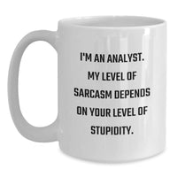 Load image into Gallery viewer, Funny Analyst Sarcasm White Coffee Mugs, Gifts from Friends to Family for Men and Women, Christmas Unique Gifts for Analysts - Main
