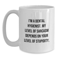 Load image into Gallery viewer, Dental Hygienist Holiday Mugs Funny Sarcasm Gifts for Coworkers - Main
