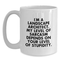 Load image into Gallery viewer, Funny Landscape Architect Christmas Unique Gifts, White Coffee Mugs for Men, Women, Friends, Coworkers, Family from Landscape Architect Enthusiasts - Main

