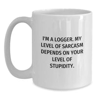 Load image into Gallery viewer, Funny Logger Gifts for Logger Friends, I&#39;m a Logger Mug, White Coffee Mug, Christmas Unique Gifts from Friends - Main
