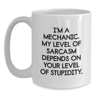 Load image into Gallery viewer, Funny Mechanic White Coffee Mugs Gifts from Men to Mechanics for Christmas Unique Presents - Main
