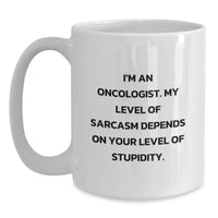 Load image into Gallery viewer, Funny Oncologist White Coffee Mug Gifts from Friends, Family, or Coworkers to an Oncologist, Christmas Unique Gifts - Main
