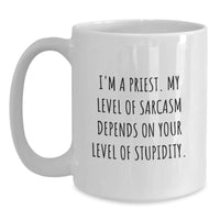 Load image into Gallery viewer, Funny Priest Gifts from Friends for Priest Men White Coffee Mug Christmas Unique Presents - Main
