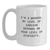 Load image into Gallery viewer, Funny Warden Gifts from Friends, White Coffee Mug for Warden, Christmas Unique Mugs - Main
