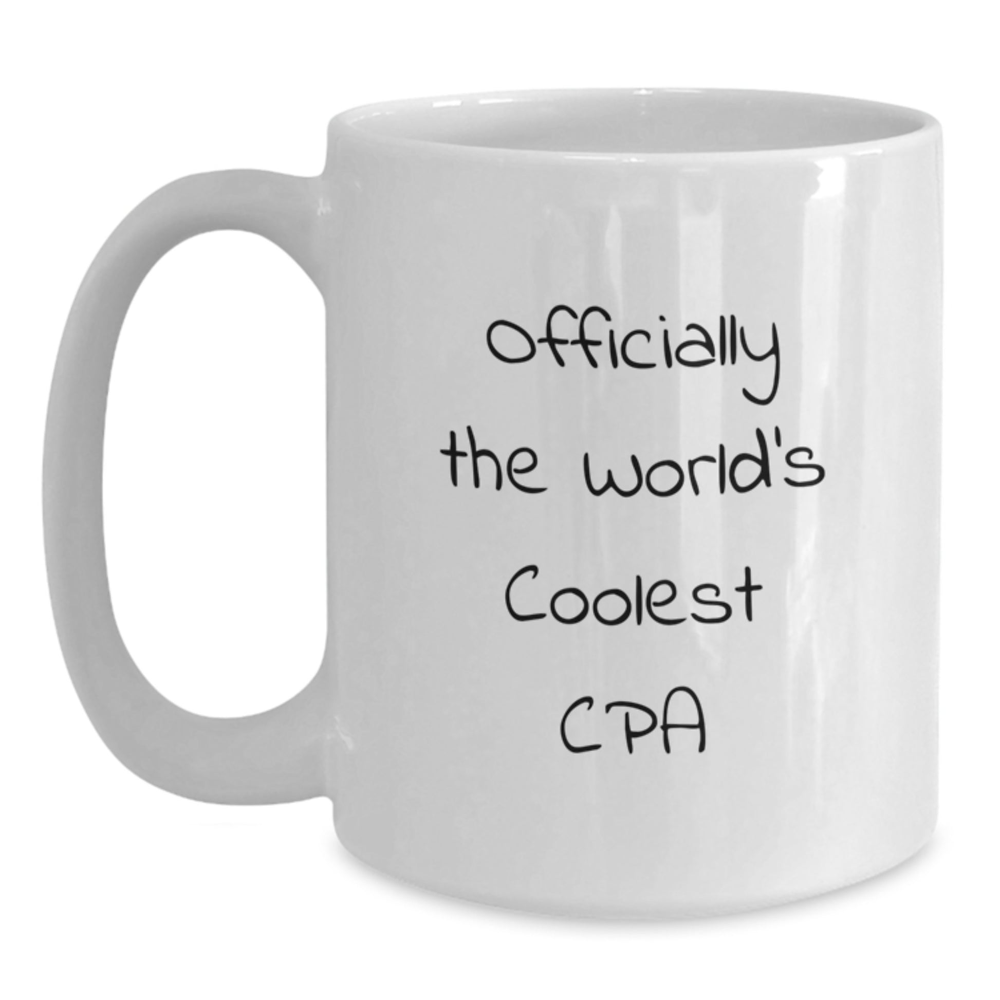 Funny CPA Gifts, Christmas Unique White Coffee Mugs for CPA Friends, Officially The World's Coolest Cpa Quote on Gifts from Friends to CPA - Main