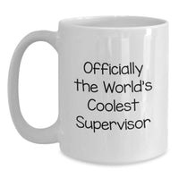 Load image into Gallery viewer, Funny Supervisor Gifts for Men, White Coffee Mug, Officially The World&#39;s Coolest Supervisor, Unique Christmas Unique Gifts from Friends - Main
