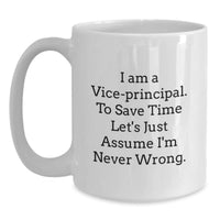Load image into Gallery viewer, Funny Vice-principal Gifts from Friends for Vice-principal Men White Coffee Mug, Vice-principal Humor Christmas Unique Gifts for Vice-principal - Main
