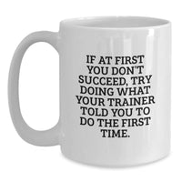 Load image into Gallery viewer, Funny Trainer Gifts from Friends, White Coffee Mug, Gift for Trainer, Inspirational Quote, Christmas Unique Offers - Main
