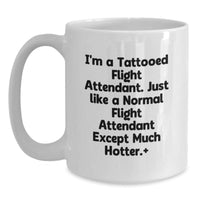 Load image into Gallery viewer, Funny Flight Attendant Gifts for Him or Her, White Coffee Mug, Valentine's Unique Presents from Men to Women, Friends, Coworkers, Family - Main
