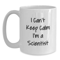 Load image into Gallery viewer, Funny Scientist Gift I Can't Keep Calm White Coffee Mugs for Valentine's Unique Gifts from Partners - Main
