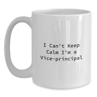 Load image into Gallery viewer, Funny Vice-principal Gifts from Men, Women, Friends, Coworkers, Family - I Can&#39;t Keep Calm I&#39;m A Vice-principal White Coffee Mug - Main
