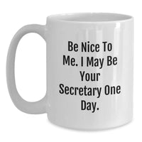 Load image into Gallery viewer, Funny Secretary White Coffee Mug Gifts from Friends and Family for Valentine's Unique Presents - Main
