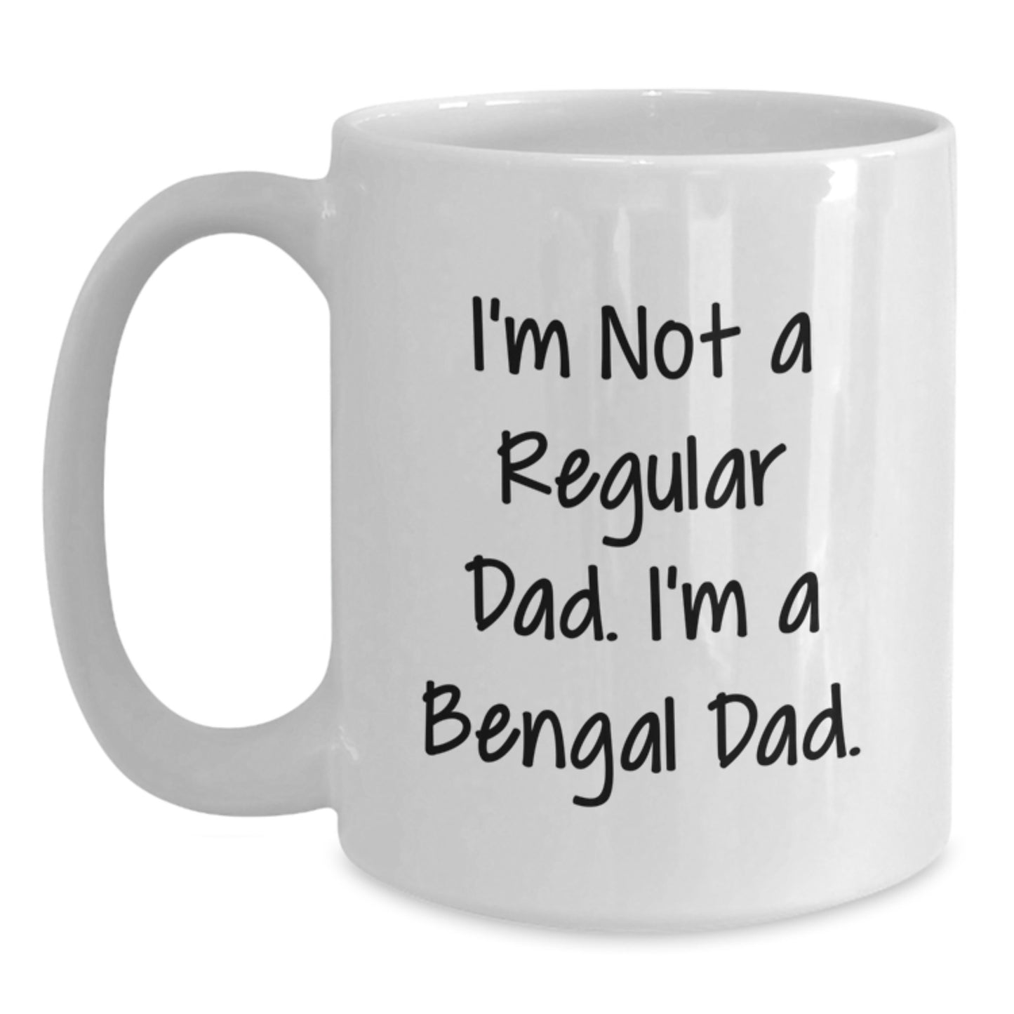 Funny Bengal Cat White Coffee Mugs Gifts from Men to Bengal Cat Dad Graduation Unique Gifts - Main