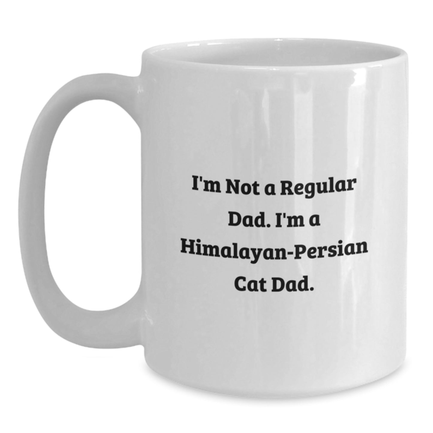 Himalayan-Persian Cat Gifts for Dad, Funny White Coffee Mug for Him, Graduation Unique Gifts from Family - Main