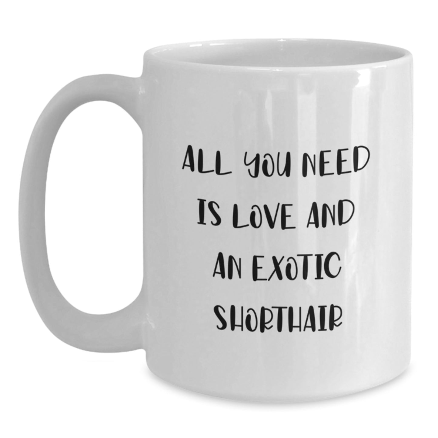Exotic Shorthair Cat Gifts from Men to Friends for Christmas Unique White Coffee Mug - Main