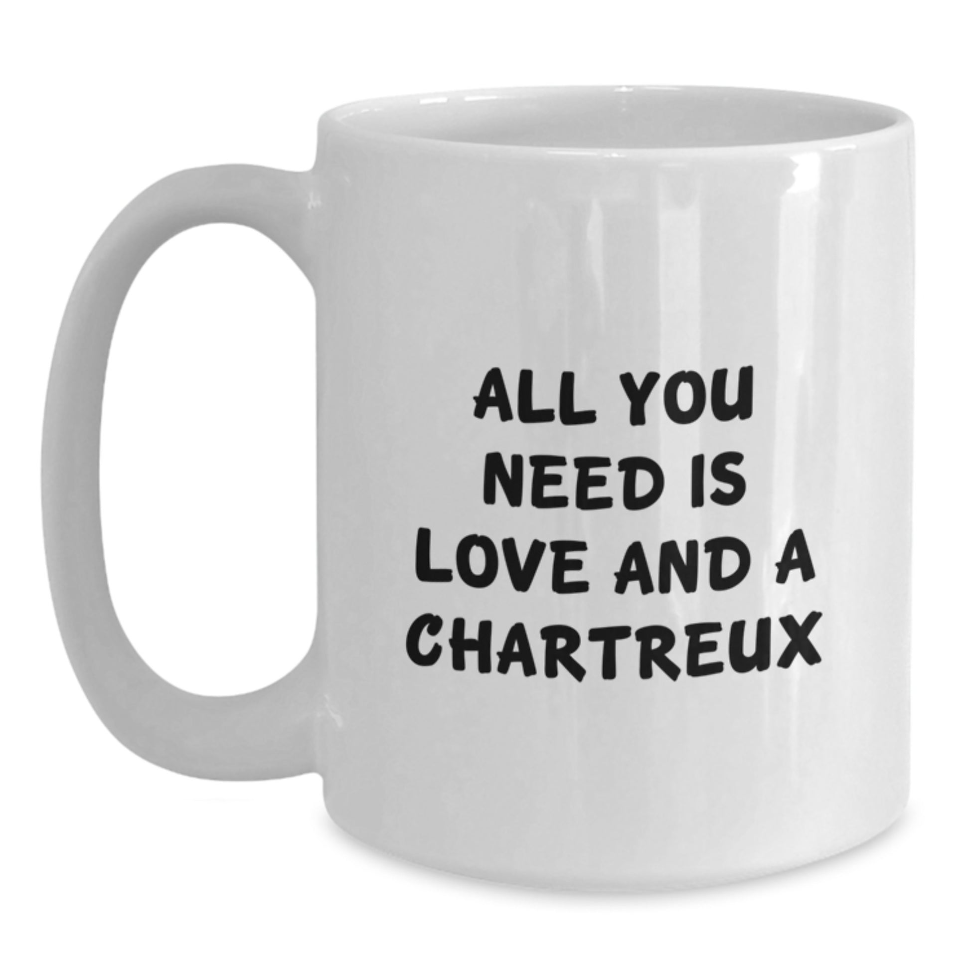 Chartreux Cat Lover, Gifts from Friends, Unique White Christmas Mugs, All You Need Is Love And A Chartreux - Main