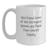 Load image into Gallery viewer, Fun Sheriff Deputy White Coffee Mugs Gifts from Women to Sheriff Deputy Men at Christmas Unique Gifts - Main
