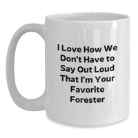 Load image into Gallery viewer, Love for Foresters White Coffee Mug, Funny Quote Gifts from Friends to Favorite Foresters on Valentine's - Main
