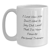 Load image into Gallery viewer, Funny Personal Trainer Gifts from Friends to Favorite Trainers - White Coffee Mug for Birthday - Main

