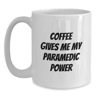Load image into Gallery viewer, Funny Rescue Worker Gifts from Friends - White Coffee Mug for Birthday with &#39;Coffee Gives Me My Rescue Worker Power&#39; Quote - Main
