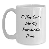 Load image into Gallery viewer, Rescue Worker Power Coffee Mug, Funny White Coffee Gift for Birthday, Gifts from Friends, Gifts for Rescue Workers - Main
