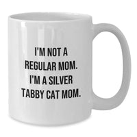 Load image into Gallery viewer, Funny Silver Tabby Cat Mom Coffee Mug Gifts from Friends for Valentine's Unique - Additional
