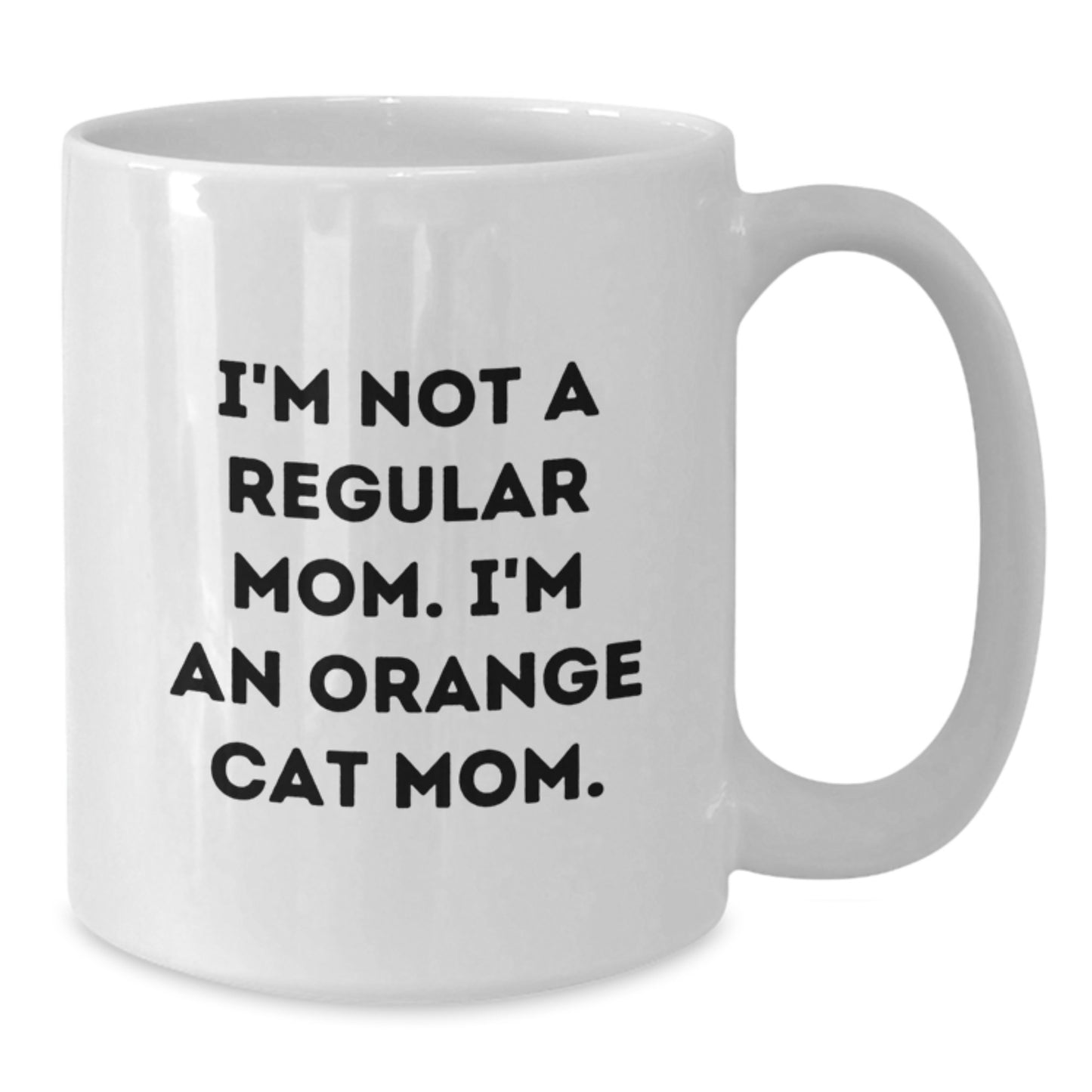 Funny Orange Cat Mom Gifts from Family for Orange Cat Lover White Coffee Mugs, Orange Cat Mom Mug for Graduation - Additional