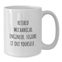 Load image into Gallery viewer, Funny Quote Gifts from Friends for Mechanical Engineer Christmas Unique Mugs - White Ceramic 11oz or 15oz Coffee Mug with &#39;Figure It Out Yourself&#39; Quote - Additional
