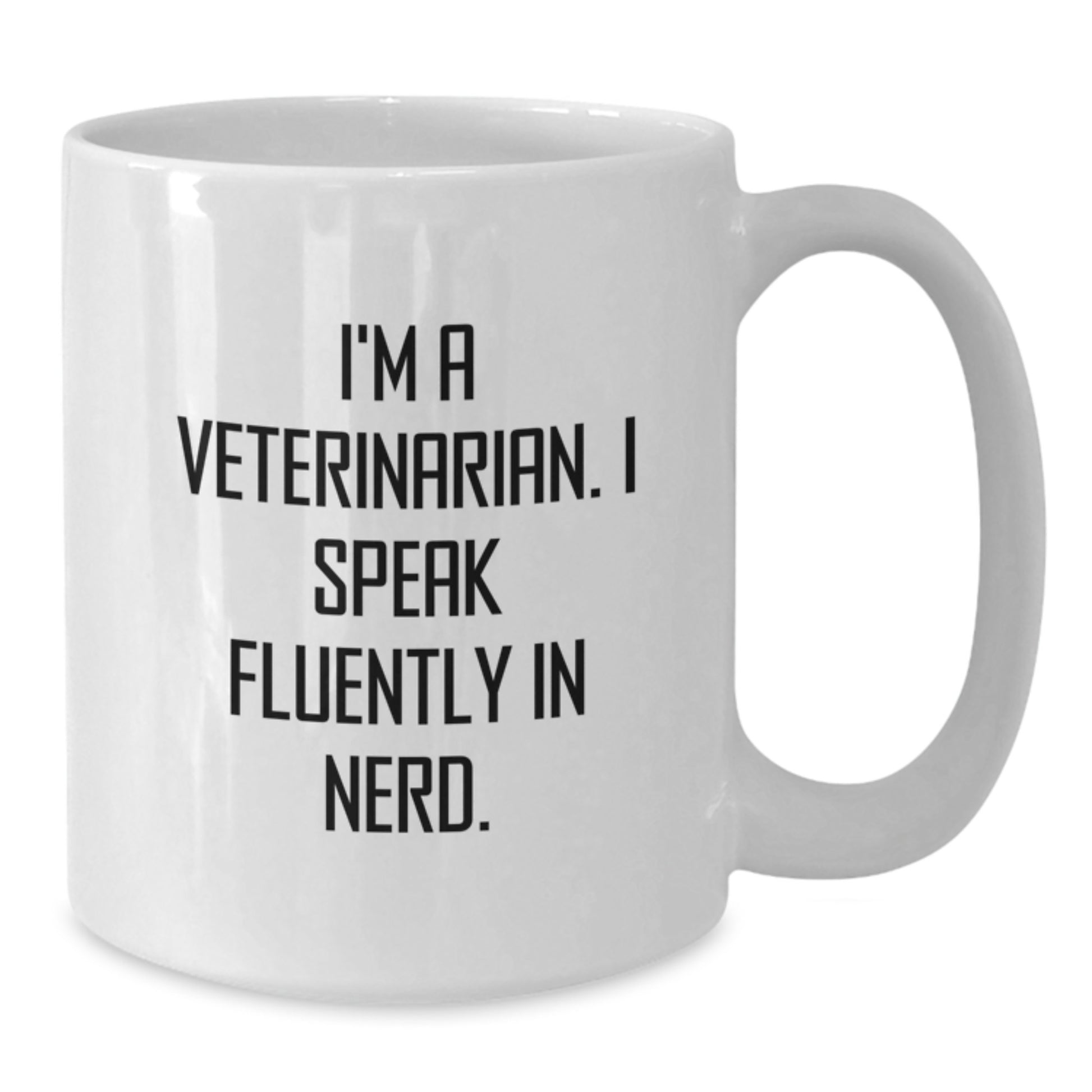 Funny Veterinarian White Coffee Mug, 'I Speak Fluently In genius', Gifts for Men from Family, Unique Graduation Unique Gifts for Veterinarian - Additional