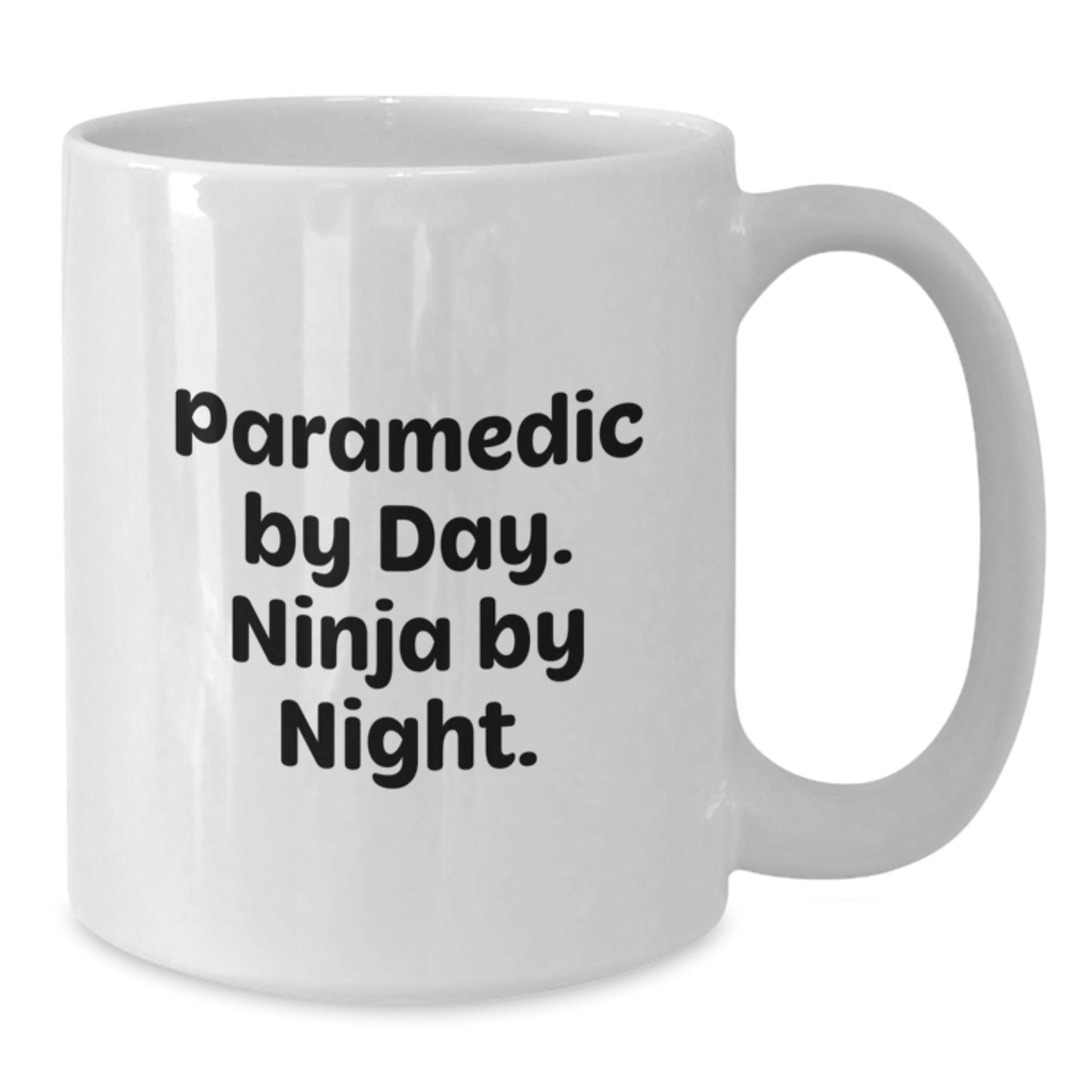 Funny Rescue Worker Gifts from Family and Friends for Valentine's, Rescue Worker By Day Ninja White Coffee Mug - Additional