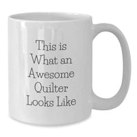 Load image into Gallery viewer, Funny Quilter Gifts from Friends on Valentine's Unique White Coffee Mugs for Quilter Enthusiasts Quilter Lover - Additional
