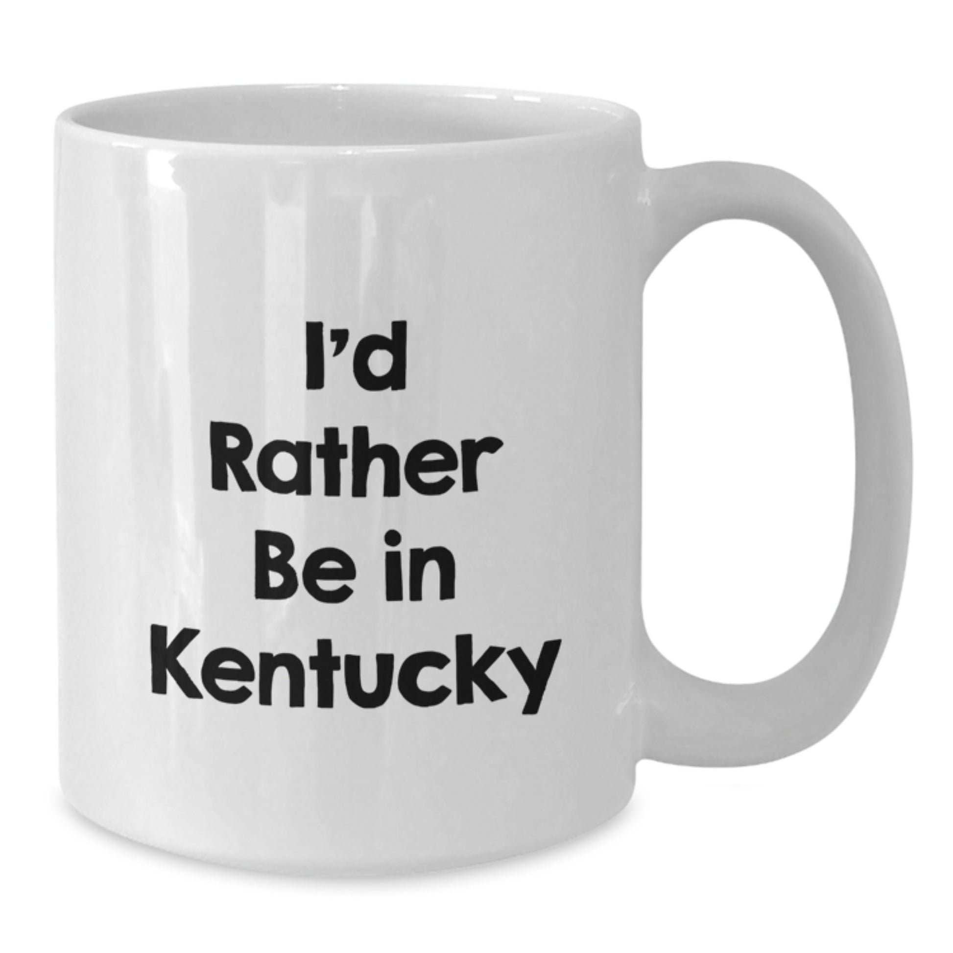 Kentucky Keepsake White Coffee Mug for Him Birthday Gift 'I'd Rather Be - Additional