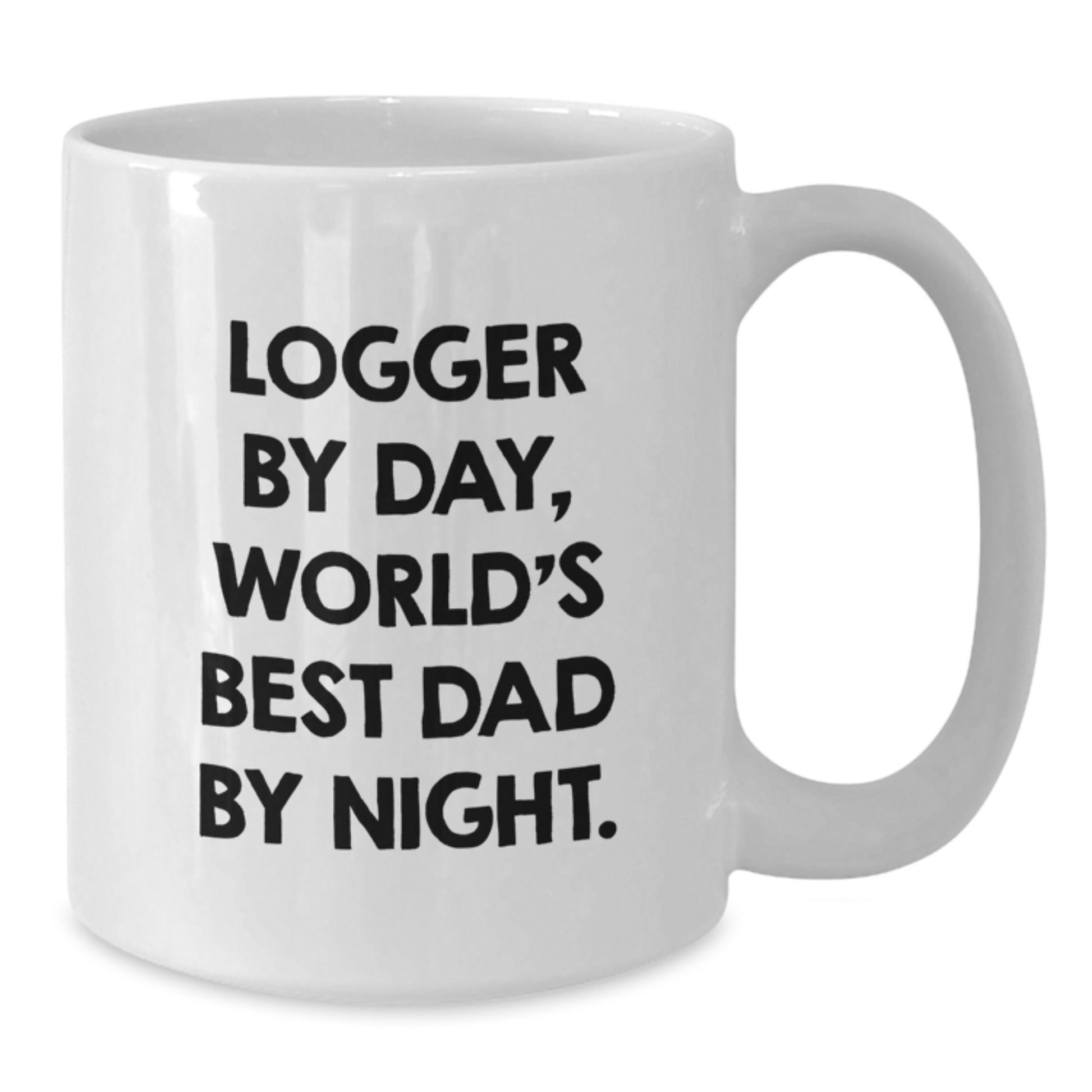 Logger Keepsake Mug for Him Birthday Gift White Ceramic 11oz Durable - Additional