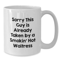 Load image into Gallery viewer, Funny Waitress Gifts from Men to Friends - White Coffee Mug, 11oz or 15oz Capacity, Ceramic Material, Perfect for Christmas Unique Gifts - Additional
