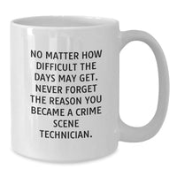 Load image into Gallery viewer, Funny Crime Scene Technician White Coffee Mug, Gifts from Friends to Crime Scene Technicians, Birthday Unique Gifts for Men and Women - Additional
