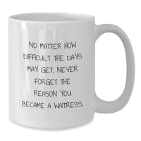 Load image into Gallery viewer, Funny Waitress White Coffee Mug, Gifts from Men to Women, Perfect for Female Coworkers, Unique Christmas Unique Gifts - Additional

