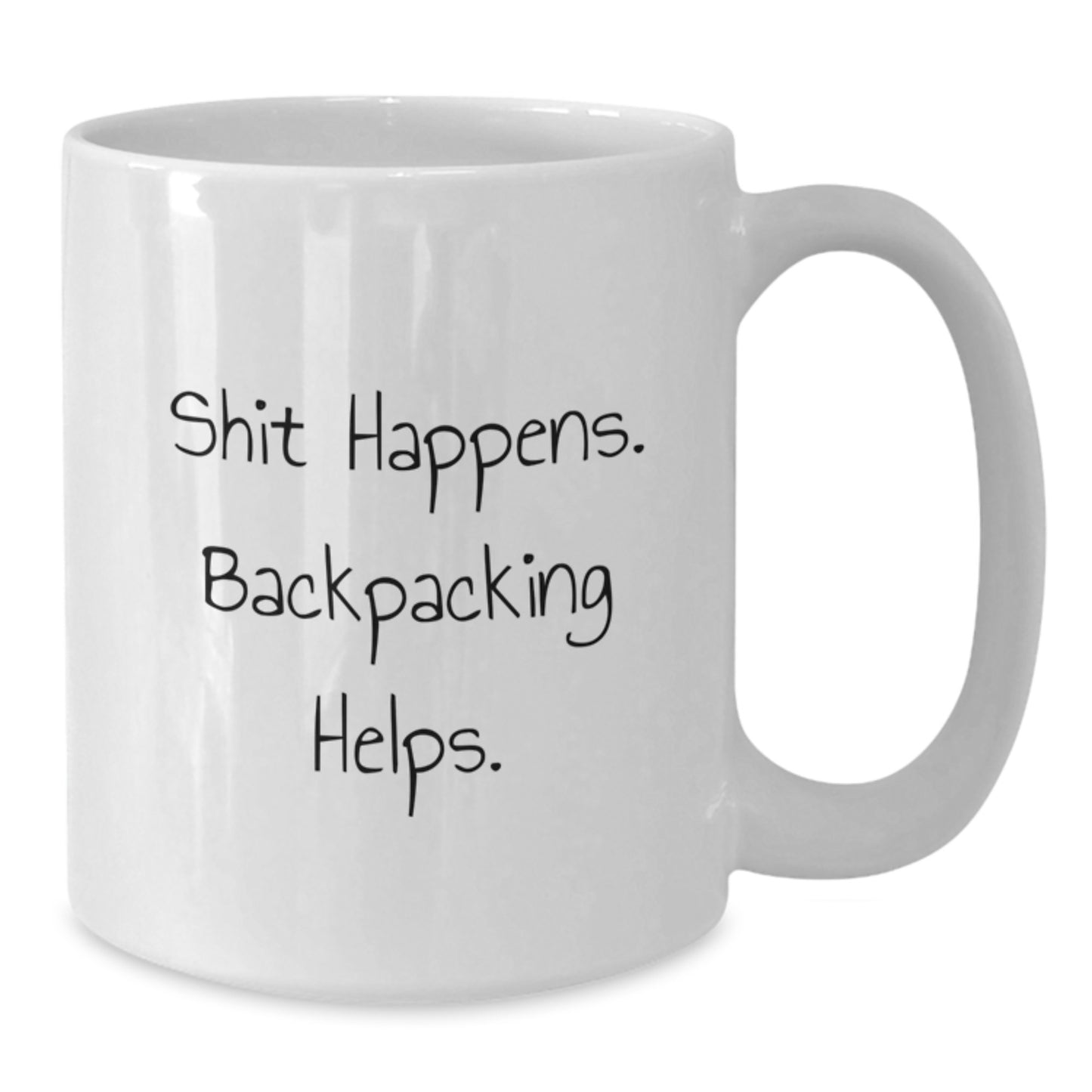 Backpacking Gifts for Men, Funny White Coffee Mugs for Backpackers, Gifts from Friends for Graduation Unique - Additional