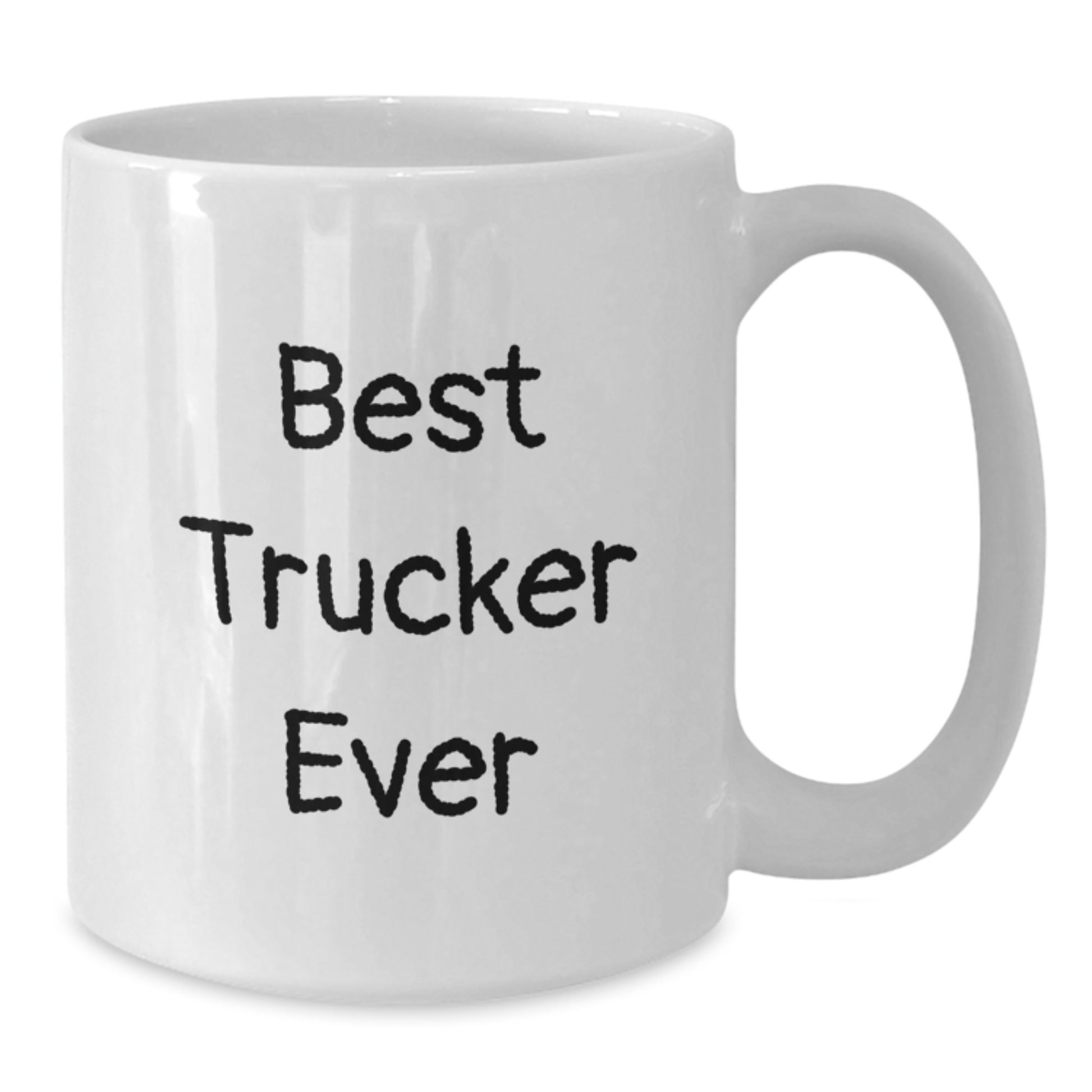Birthday Gift for Her Best Trucker Ever Keepsake White Coffee Mug - Additional