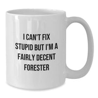 Load image into Gallery viewer, Funny Forester White Coffee Mug Gifts from Friends for Forester Men on Christmas Unique - Additional
